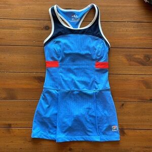 Fila Sport Girls Racerback Tennis Dress • EUC • Sz XS/S (7/8) • Activewear